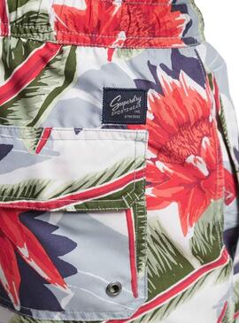 Bañador Superdry Vintage Blanco para Hombre