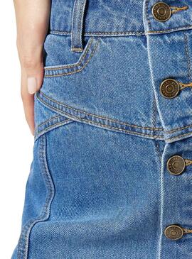 Falda Naf Naf Gagatha Azul para Mujer