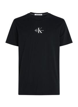 Camiseta Calvin Klein Monologo Negro para Hombre
