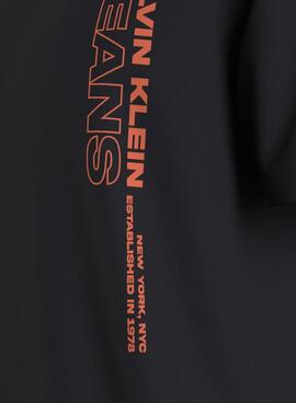 Camiseta Calvin Klein Stacked Negro para Hombre