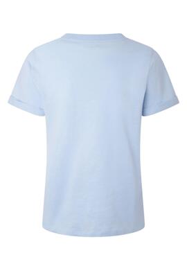 Camiseta Pepe Jeans logo azul para mujer