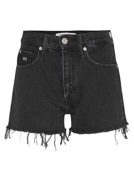 Shorts Tommy Jeans Hot negro para mujer 