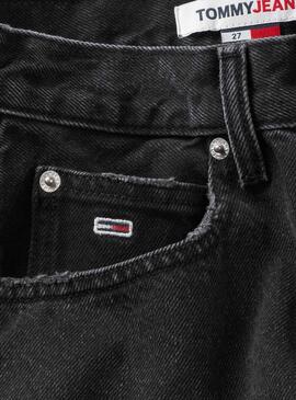 Shorts Tommy Jeans Hot negro para mujer 
