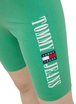 Shorts  Tommy Jeans Cycle verde para mujer 