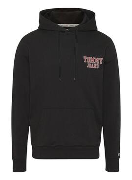 Sudadera Tommy Jeans Reg Entry negra para hombre  
