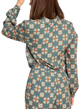 Camisa Vila Zugi Verde Para Mujer