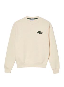Sudadera Lacoste Classic Fit Blanco Hueso Hombre