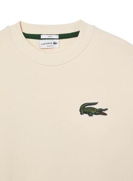 Sudadera Lacoste Classic Fit Blanco Hueso Hombre