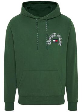 Sudadera Tommy Jeans Arched Verde para Hombre