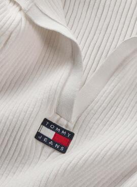 Jersey Tommy Jeans Badge Blanco para Mujer