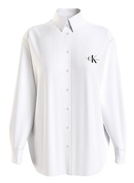 Camisa Calvin Klein Jeans Monologo Blanco Mujer