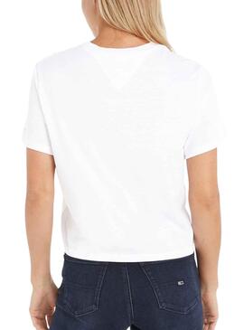 Camiseta Tommy Jeans Essential Blanco para Mujer