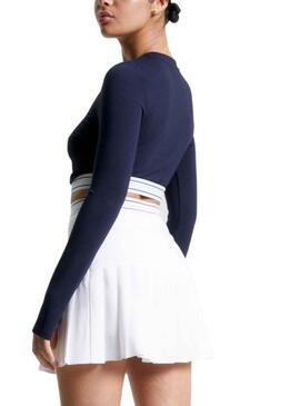 Top Tommy Jeans Waistband marino para mujer 