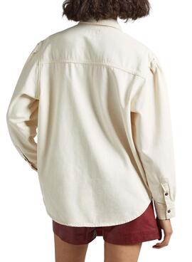  Camisa  Pepe Jeans Kiara beige para mujer 