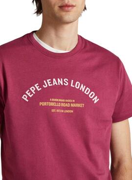 Camiseta Pepe Jeans Waddon Rojo para Hombre