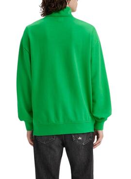 Sudadera Levis Relaxed Graphic Zip Verde Hombre 