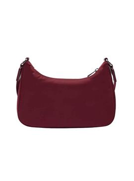 Bolso Lacoste Hobo Bag Granate Para Mujer