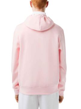 Sudadera Lacoste Jogger Capucha Rosa para Hombre