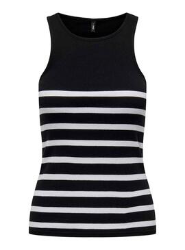 Camiseta Only Kenya Rib Listas Negro Para Mujer