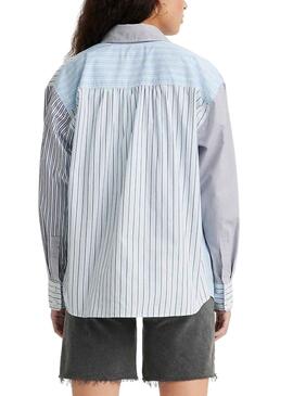 Camisa Levis Nola Lorelai Stripe Azul Para Mujer