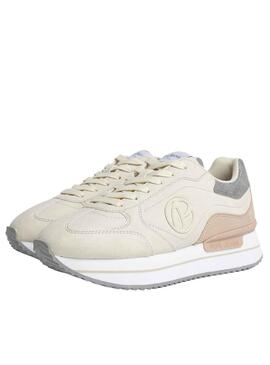 Zapatillas Pepe Jeans Rusper Minimal Beige Mujer