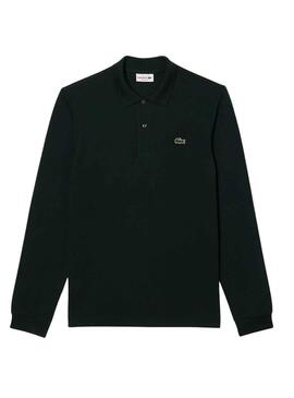 Polo Lacoste Col Bord Cotes Manches Verde Hombre
