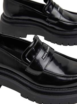 Mocasines Pepe Jeans Queen Oxford Negro Mujer