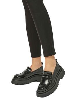 Mocasines Pepe Jeans Queen Oxford Negro Mujer