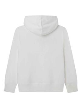 Sudadera Pepe Jeans Nolan Hoodie Blanco Para Niño