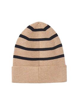 Gorro Mayoral Galleta Rayas Beige para Niña