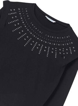 Camiseta Mayoral Tachuelas Negro para Niña