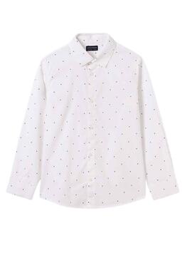 Camisa Mayoral Estampada Blanco para Niño