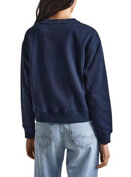 Sudadera Pepe Jeans Vella Azul Marino para Mujer