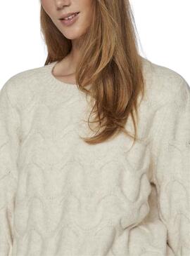 Jersey Vila Viella New Beige para Mujer