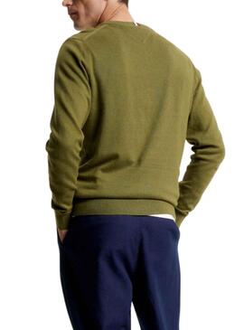 Jersey Tommy Hilfiger Pima Cashmere Verde Hombre