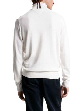 Jersey Tommy Hilfiger Pima Cashmere Blanco Hombre