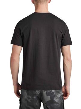 Camiseta G-Star Raw Felt Negro para Hombre