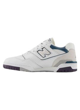 Zapatillas New Balance 550 blanco verde y morado para mujer