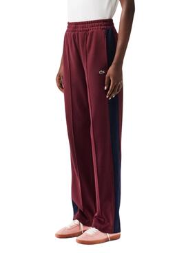 Pantalón Lacoste Paris Interlock Granate Mujer