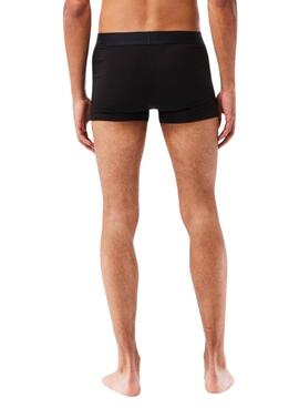 Pack 3 Calzoncillos Lacoste Boxers Negro Hombre