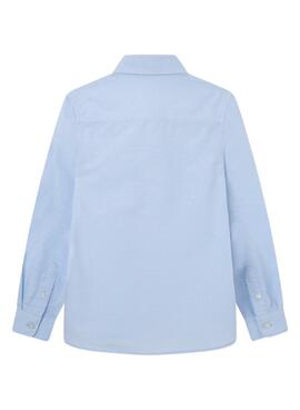 Camisa Pepe Jeans Divoll Oxford Azul Para Niño