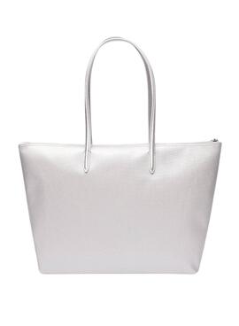 Bolso Lacoste Shopping Bag Plateado