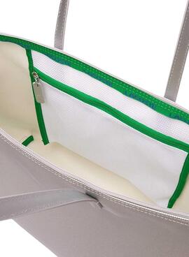 Bolso Lacoste Shopping Bag Plateado