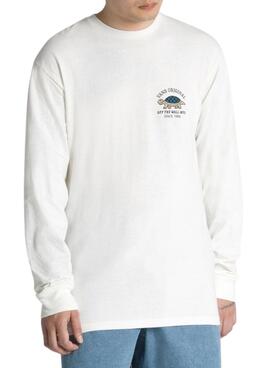 Camiseta Vans Turtle Racer Blanco Para Hombre 