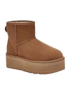 Botas UGG Classic Mini Platform Chestnut para mujer
