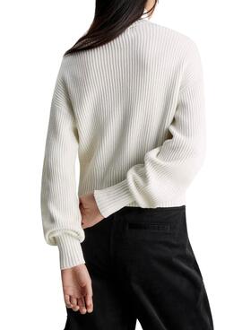 Jersey Calvin Klein Jeans Blown CK Beige Mujer