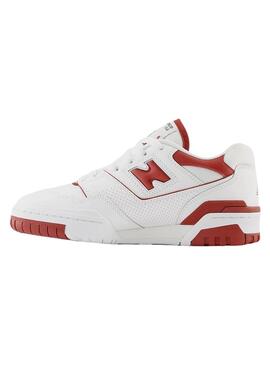 Zapatillas New Balance 550 blanco y rojo para mujer