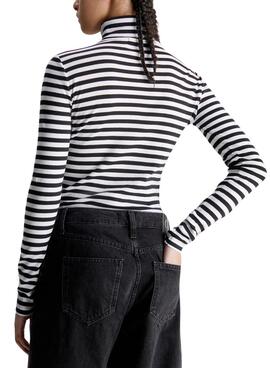 Camiseta Calvin Klein Jeans Striped Roll Neck CK