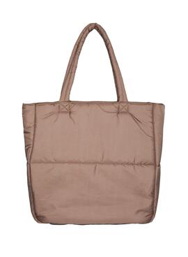 Bolso Pieces Fulla Padded Shopper Marrón Mujer