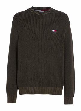 Jersey Tommy Jeans Tonal XS Badge Verde Hombre